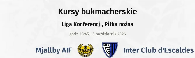 Mjallby AIF - Inter Club d'Escaldes kursy bukmacherskie