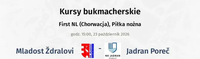 Mladost Ždralovi - Jadran Poreč kursy bukmacherskie