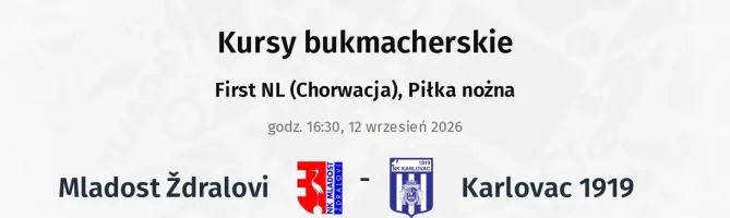 Mladost Ždralovi - Karlovac 1919 kursy bukmacherskie