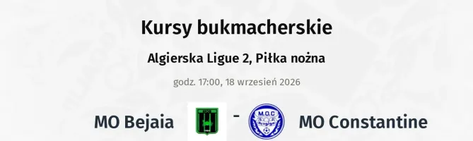 MO Bejaia - MO Constantine kursy bukmacherskie