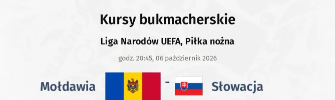 Mołdawia - Słowacja kursy bukmacherskie