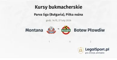 Montana - Botew Płowdiw kursy bukmacherskie