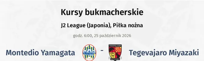 Montedio Yamagata - Tegevajaro Miyazaki kursy bukmacherskie