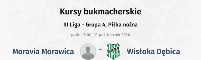 Moravia Morawica - Wisłoka Dębica kursy bukmacherskie