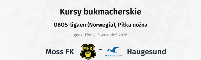 Moss - Haugesund kursy bukmacherskie
