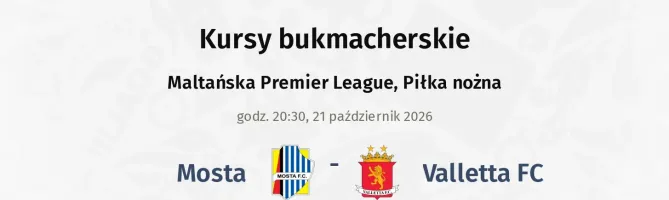 Mosta - Valletta FC kursy bukmacherskie