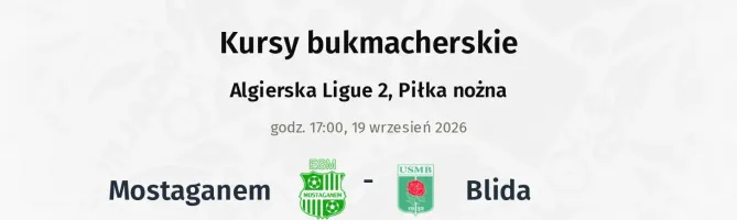 Mostaganem - Blida kursy bukmacherskie