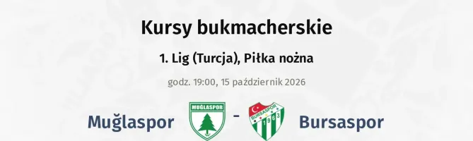 Muğlaspor - Bursaspor kursy bukmacherskie