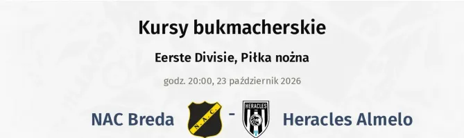 NAC Breda - Heracles kursy bukmacherskie