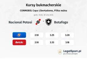 Nacional Potosí - Botafogo kursy bukmacherskie