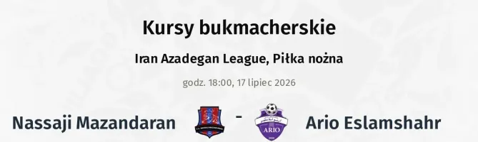 Nassaji Mazandaran - Ario Eslamshahr kursy bukmacherskie