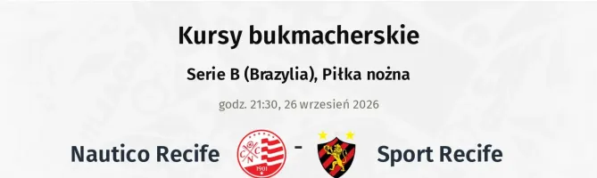Nautico Recife - Sport Recife kursy bukmacherskie
