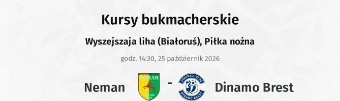 Neman - Dinamo Brest kursy bukmacherskie