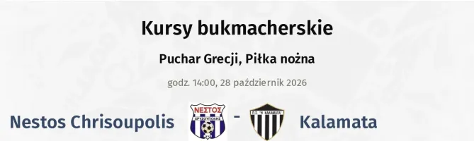 Nestos Chrisoupolis - Kalamata kursy bukmacherskie