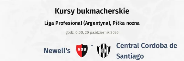 Newells Old Boys - Central Cordoba de Santiago kursy bukmacherskie