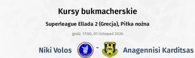Niki Volos - Anagennisi Karditsas kursy bukmacherskie