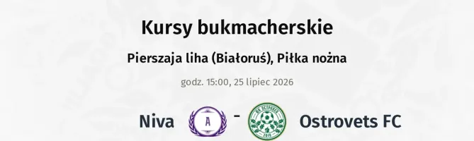 Niva - Ostrovets FC kursy bukmacherskie