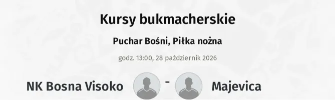 NK Bosna Visoko - Majevica kursy bukmacherskie