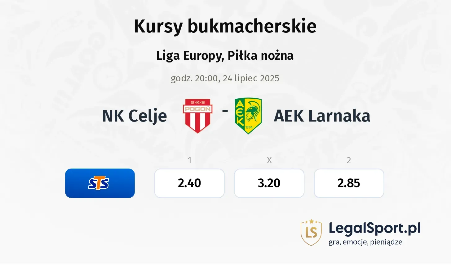 Kursy NK Celje - AEK Larnaka