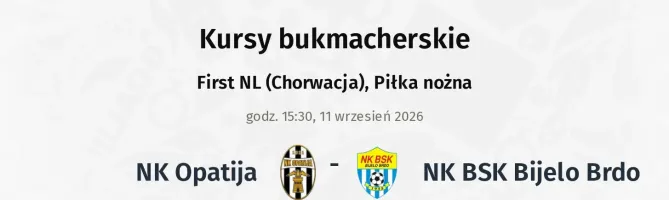 NK Opatija - NK BSK Bijelo Brdo kursy bukmacherskie