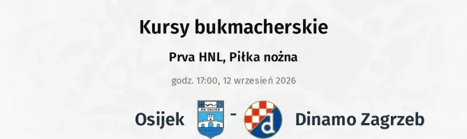 NK Osijek - Dinamo Zagrzeb kursy bukmacherskie