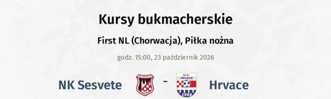 NK Sesvete - Hrvace kursy bukmacherskie