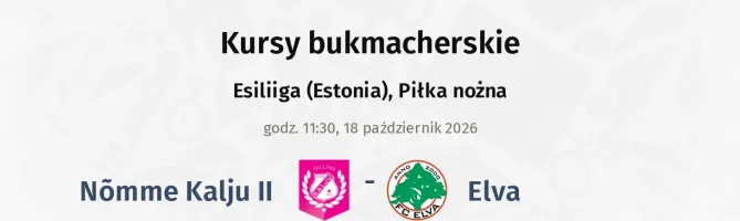 Nõmme Kalju II - Elva kursy bukmacherskie