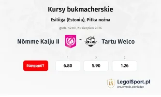 Nõmme Kalju II - Tartu Welco kursy bukmacherskie
