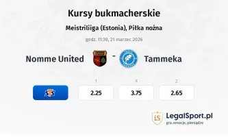 Nomme United - Tammeka kursy bukmacherskie