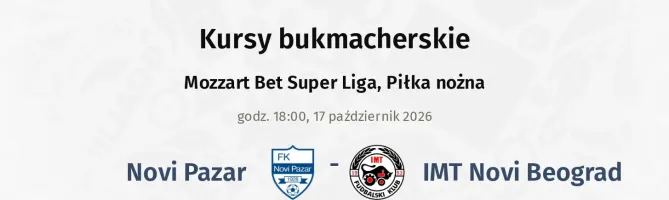 Novi Pazar - IMT Novi Beograd kursy bukmacherskie