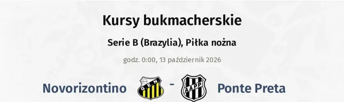 Novorizontino - Ponte Preta kursy bukmacherskie