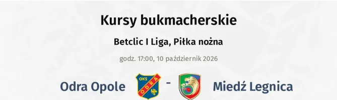 Odra Opole - Miedź Legnica kursy bukmacherskie