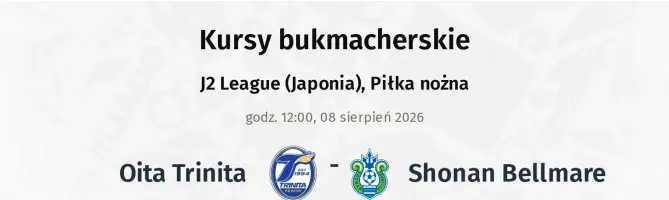 Oita Trinita - Shonan Bellmare kursy bukmacherskie