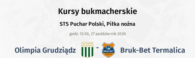 Olimpia Grudziądz - Bruk-Bet Termalica kursy bukmacherskie