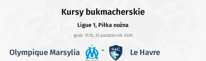 Olympique Marsylia - Le Havre kursy bukmacherskie