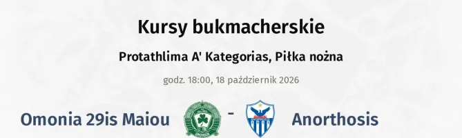 Omonia 29is Maiou - Anorthosis kursy bukmacherskie