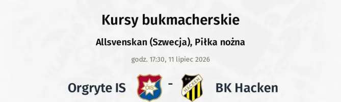 Orgryte IS - BK Hacken kursy bukmacherskie