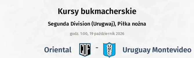 Oriental - Uruguay Montevideo kursy bukmacherskie