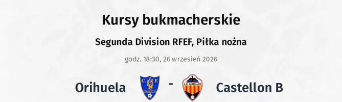 Orihuela - Castellon B kursy bukmacherskie
