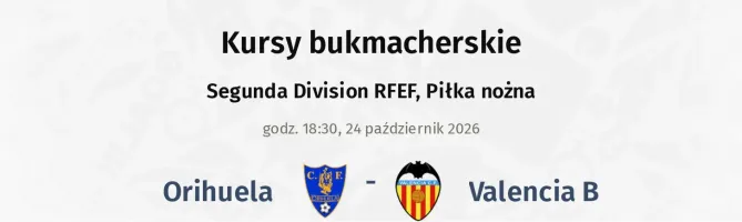 Orihuela - Valencia B kursy bukmacherskie