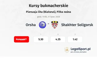 Orsha - Shakhter Soligorsk kursy bukmacherskie