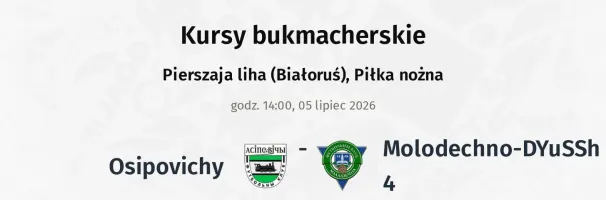Osipovichy - Molodechno-DYuSSh 4 kursy bukmacherskie