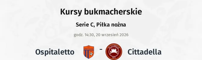 Ospitaletto - Cittadella kursy bukmacherskie