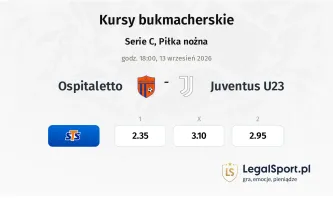 Ospitaletto - Juventus U23 kursy bukmacherskie