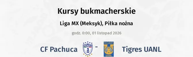 Pachuca - Tigres UANL kursy bukmacherskie