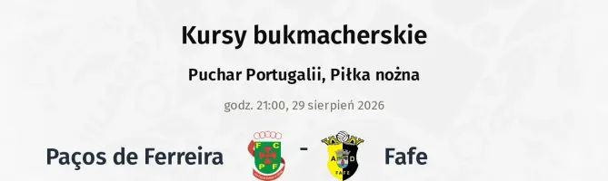 Paços de Ferreira - Fafe kursy bukmacherskie
