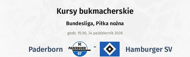 Paderborn - Hamburger SV kursy bukmacherskie