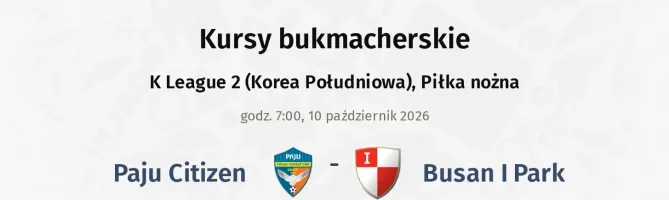 Paju Citizen - Busan I Park kursy bukmacherskie