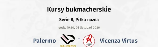 Palermo - Vicenza Virtus kursy bukmacherskie