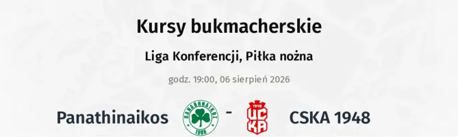 Panathinaikos - CSKA 1948 kursy bukmacherskie